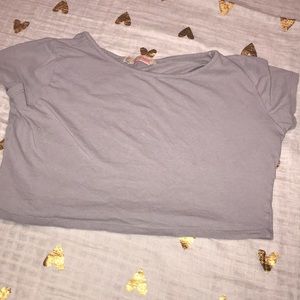Gray crop top